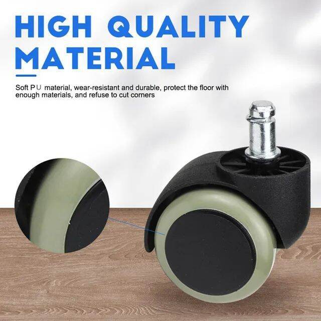 Swivel Chair Wheels Swivel Desk Casters Office Chair Silent Wheel