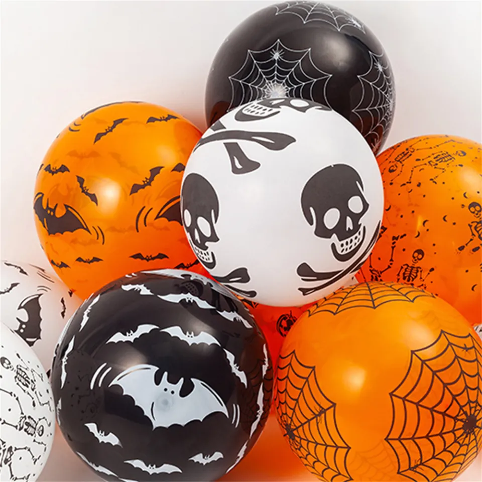 Latex Halloween Balloons Spider Themed Party Supplies Halloween ...