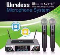 ไมโครโฟนไร้สาย/ไมค์ลอยคู่ UHF ประชุม ร้องเพลง พูด WIRELESS  พร้อม กระเป๋าหิ้ว