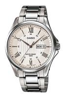 Casio Standard นาฬิกาข้อมือผู้ชาย สายสแตนเลส รุ่น  MTP-1384,MTP-1384D-7A - สีเงิน