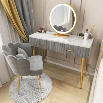Modern Closet Room With Makeup Vanity Table Mirror And Cosmetics Product In  Flat Style House Stock Photo - Download Image Now - iStock
