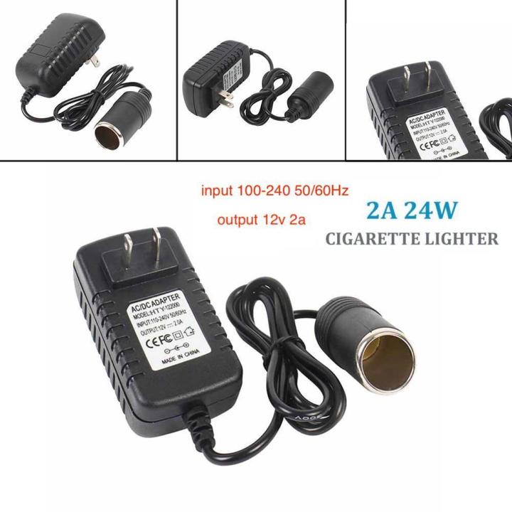 Car Cigarette Lighter Plug 110V 220VAC To 12V DC 2A 5A 8A 10A Power Adapter  Converter With EU Plug