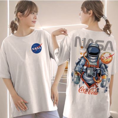 Unisex OVERSIZED  T Shirt NASA design astronaut White oversize Tops