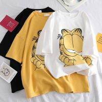 COD South Koreas top Garfield cartoon printed T-shirt fashion Harajuku cute girl womens T-shirt_02