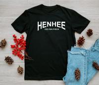 พร้อมส่งมากก henhee สกรีนหน้าอก เสื้อยืดคอกลมแขนสั้น  สื้อยืดผู้ชาย เสื้อยืดวัยรุ่น มี5 สี นำ้เงิน ดำ แดง ส้ม ขาว