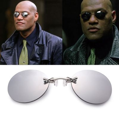 hot【DT】❂  KAEDEK Clip Glasses Round Rimless Sunglasses Frameless Men Eyeglasses UV400