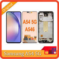 ต้นฉบับสำหรับ Samsung Galaxy A54 SM-A546E/DS A546U A546B A546V ชิ้นส่วนจอสัมผัสแอลซีดีของเครื่องแปลงดิจิทัล A5460