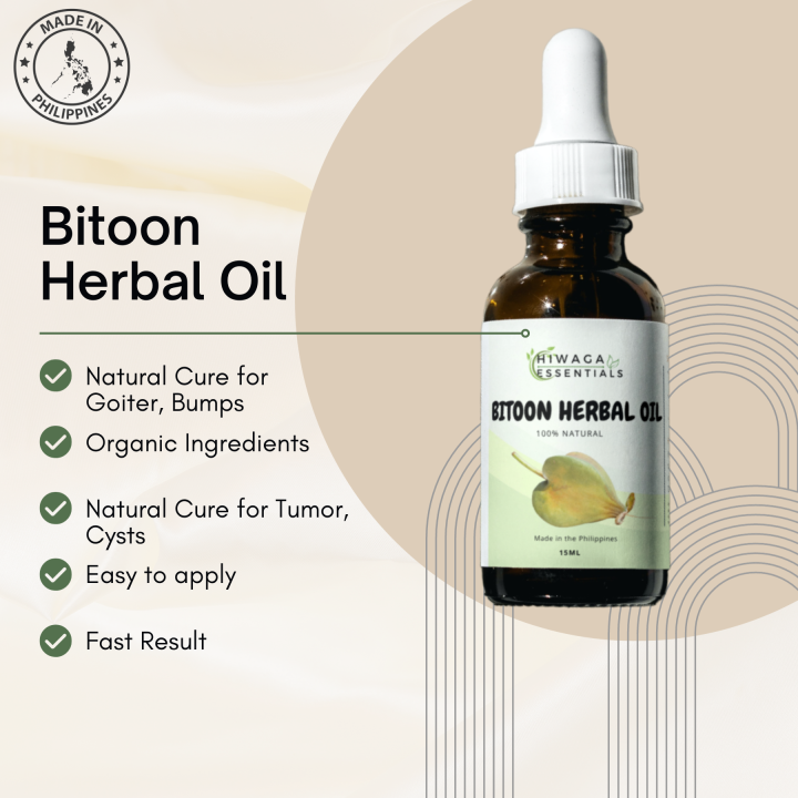 Hiwaga Essentials Bitoon Herbal Oil Goiters, Cysts Tumor Remover ...