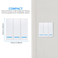 1/2/3 Gang ไฟสวิตช์ไร้สายอัจฉริยะ433Mhz ตัวรับสัญญาณรีโมทคอนโทรล Rf ปุ่มติดผนังโคมไฟติดเพดาน