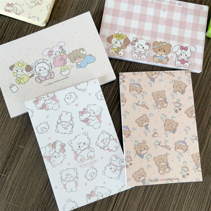 4pcs-large-pink-mikko-memo-pad-sticky-note-cartoon-cute-pad-stickable-note