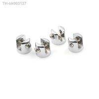 ☾◈ 4pcs Glass Brackets Chrome Plated ZINC Alloy 6mm-8mm Adjustable Screw For Fit Most Glass Brackets