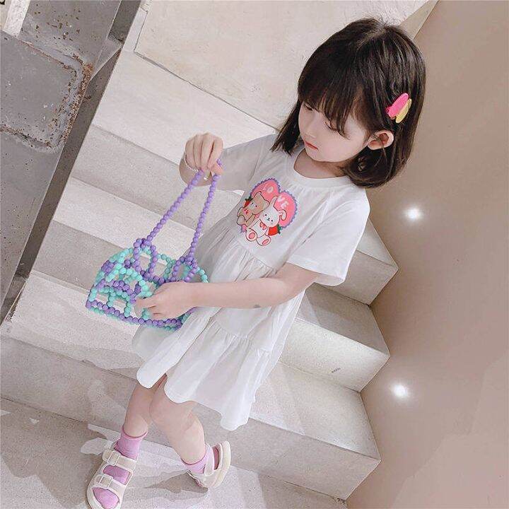 2023-new-girls-summer-cute-dress-western-style-childrens-short-sleeve-baby-girl-skirt-korean-princess-dress-trendy-vld6