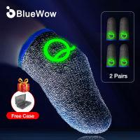 Bluewow Q1 Gaming Finger Sleeve Breathable Luminous Fingertips For PUBG Mobile Games Touch Screen Finger Cots Cover Sensitive Mobile Touch