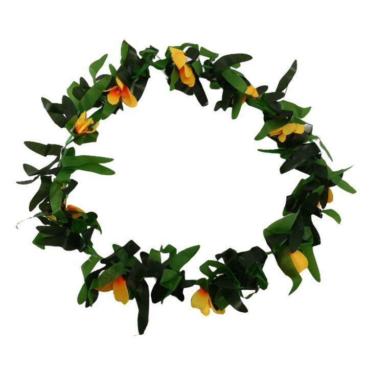 luau-leis-3-pcs-artificial-flowers-tropical-hawaiian-lei-leaf-necklaces-for-hula-costume-and-beach-party