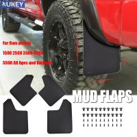 4Pcs Mud Flaps Mudflaps Splash Guards Fender Flares สำหรับ Dodge Ram Pickup 1500 2500 3500 4500 5500 4000 NightRunner รถบรรทุก4x4