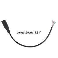 30cm USB 2.0 Type-C Power Supply Extension Wire Cable Charger Connector Female Plug 2-pin/4-pin Data Line Pure Copper