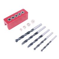 90 Degree Angle Hole Drilling Jig Accessories Kit V Shape With Wood Dowel Center Drill Bit Set Drill Guide Bushings