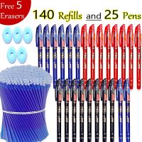 145 30 Pcs Erasable Pens Refills School Gel Pens for Writing Supplies 0.5mm Handle Ballpoint Student Office Kawaii Stationery