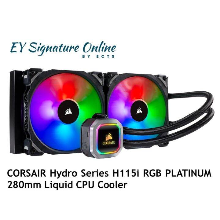 CORSAIR Hydro Series H115i RGB PLATINUM 280mm Liquid CPU Cooler Lazada