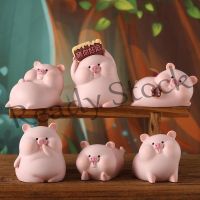 【hot sale】 卐❖◈ B09 DIY Crafts Cartoon Pink Pig Ornament Resin Piggy Statue Collection Toy Fairy Garden Mini Figure