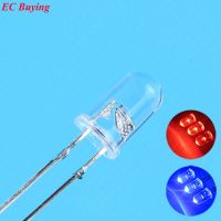 50pcs/lot 5mm Flashing Red/Blue Flash led LED 10000mcd 5mm Blinking Red/Blue Diodes led Light-Emitting Diode Bi-Color