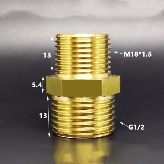 M14 M18 M20 Metric 1/4" 1/2" BSP Male Thread Brass Reducer Pipe Fitting