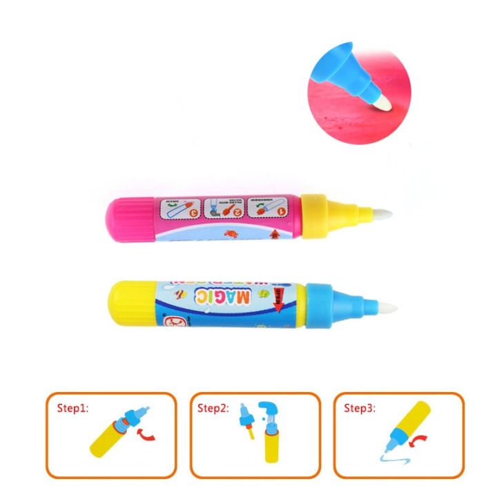 4pcs-set-magic-pen-painting-mat-toy-pen-water-drawing-toy-kid-painting-writing-mat-pen-doodle-play-tool-education-toy-for-child