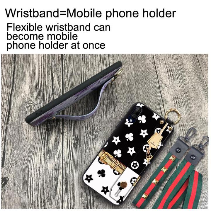 cute-soft-phone-case-for-wiko-view3-lite-protective-cartoon-fashion-design-small-daisies-wristband-lanyard-soft-case