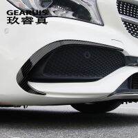 Car Styling Carbon fiber Rear Front Bumper Spoiler Air Knife Covers Stickers for Mercedes Benz CLA Class C117 Auto Accessories