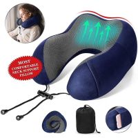 U-shaped Pillow Memory Foam Neck Pillow Travel Airplane Office Pillow Neck Pillow Flight Sleep Head Neck Support Neck Protection