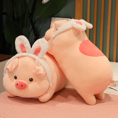 （HOT) ตุ๊กตาอ้วนหมูน่ารักนุ่มน่ารักของเล่นผ้าพลัฌหมอนรองนอนสำหรับนอนในสำนักงาน
