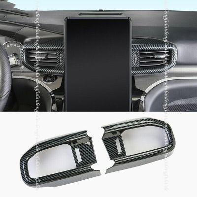 ▩✶ For Ford Explorer 2020-2021 Carbon fiber Look Middle Console Air Outlet Vent Moulding Cover Trim Car Accessories