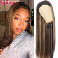 Synthetic Headband Wig Highlight Wig P27/33 Mixed Ombre Honey Blonde Straight Wigs Daily Party Cosplay Wig Heat Resistant Fiber [ Hot sell ] tool center