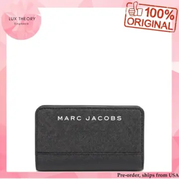 Marc Jacobs Topstitched Compact Zip Wallet