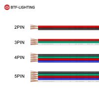 10เมตรม้วน2PIN/3PIN/4PIN/5pin 22awg/20awg/18awg นำสายสายต่อปลั๊กสำหรับ Ws2811 Ws2812