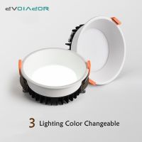 3 color Change Led Downlight Recessed In Round Led Ceiling Lamp Spot Led Lighting 7W 12W 15W For Living Room Bedroom Corridor