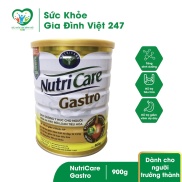 Sữa bột NutriCare Gastro cho người viêm dạ dày, và rối loạn tiêu hóa  900g