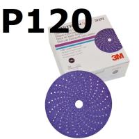 3M (50แผ่น) เบอร์ 120 กระดาษทรายกลมขัดแห้ง 6  คิวบิตรอน ทู Cubitron Clean Sanding Hookit Abrasive Disc