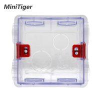 Minitiger กล่องติดตั้งโปร่งใสปรับได้สำหรับติดตั้งภายใน86Mm * 83Mm * 50Mm สำหรับ86 Type WIFI สวิตช์สัมผัสและซ็อกเก็ต USB