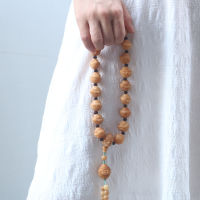 Natural Bodhi Root Beads Hand carved 18 Maitreya Buddha Tibetan Buddhist Mala Charm Rosary celet Yoga Jewelry For Women Men