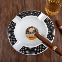 COHIBA Cigar Ashtray Big Ashtrays for 8 Round Cigarettes Large Rest Outdoor Cigars Ashtray for Patio/Outside/Indoor Ashtray