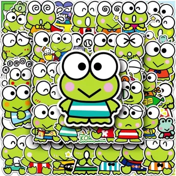 Sanrio Keroppi Frog Waving Decor Japan Cartoon Decal Sticker Car Window  Laptop