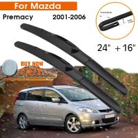 Car Wiper Blade For Mazda Premacy 2001 2006 Windshield Rubber Silicon Refill Front Window Wiper 24 quot; 16 quot; LHD RHD Auto Accessories