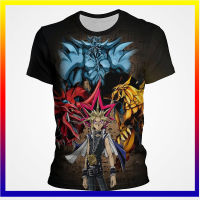 อะนิเมะญี่ปุ่น Yu Gi Oh 3D พิมพ์เสื้อยืดผู้ชายผู้หญิงสบาย ๆ สตรีทแวร์แฟชั่นพลัสขนาดเสื้อยืดฮาราจูกุเด็กเสื้อยืดเสื้อผ้าด้านบน XS-5XL