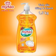 HCM Nước Rửa Chén Mỹ Hảo 5X Đậm Đặc Vượt Trội Tinh Dầu Gừng Chanh 1,5kg