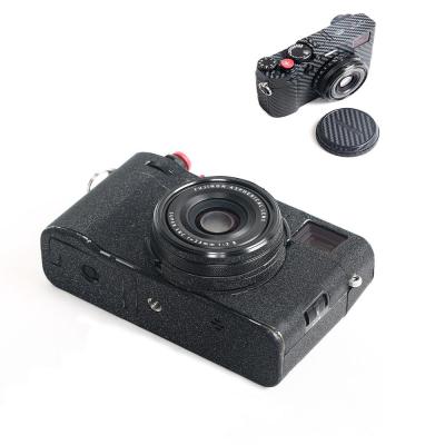 ป้องกันรอยขีดข่วนกล้องร่างกายคาร์บอนไฟเบอร์ฟิล์มชุดสำหรับ Fujifilm ฟูจิ X100V ฝาครอบป้องกันผิวสติ๊กเกอร์ DIY ตกแต่งพราง.