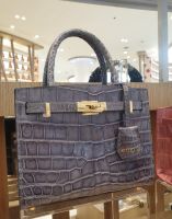 Claire Crocodile Bag Smoke