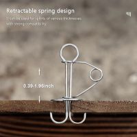 Pack of 10 Spiral Shaped Spring Deck Pegs Rope Buckles Portable Stainless Steel Awning Tent Stakes Camping Hiking