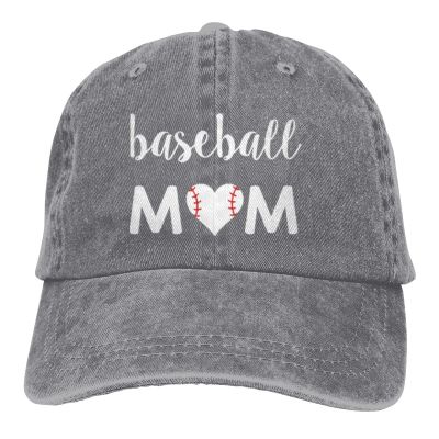 Baseball Mom Adult Denim Sun Hat Classic Vintage Adjustable Baseball Cap