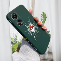 เคสสำหรับ OPPO A78 4G ใหม่เคสโทรศัพท์ดีไซน์ด้านข้างดีไซน์ Pocket Monster ลายการ์ตูนเคสขอบสี่เหลี่ยมของเหลวปลอกซิลิโคนคลุมทั้งหมดเคสป้องกันทนแรงกระแทกกล้อง